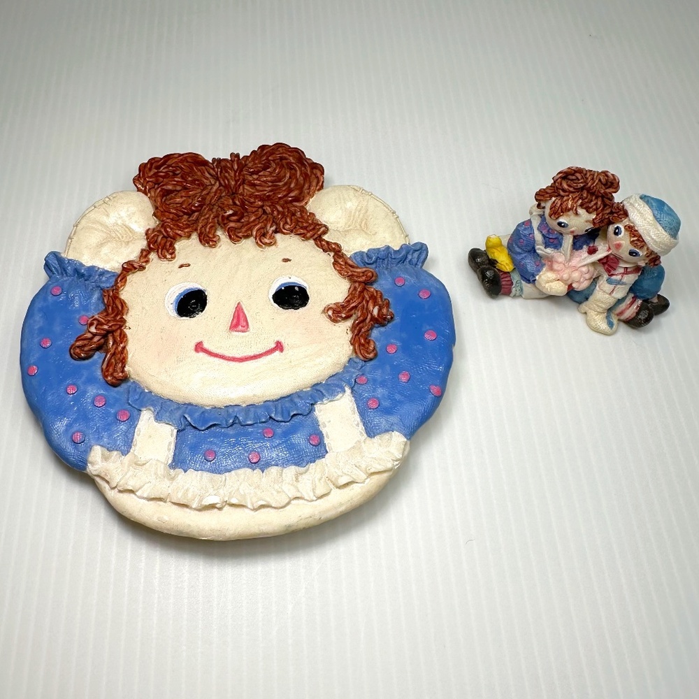 Vintage RaggedyAnn Miniature Tea Set PopularImports 2 Piece Set 1997 Replacement